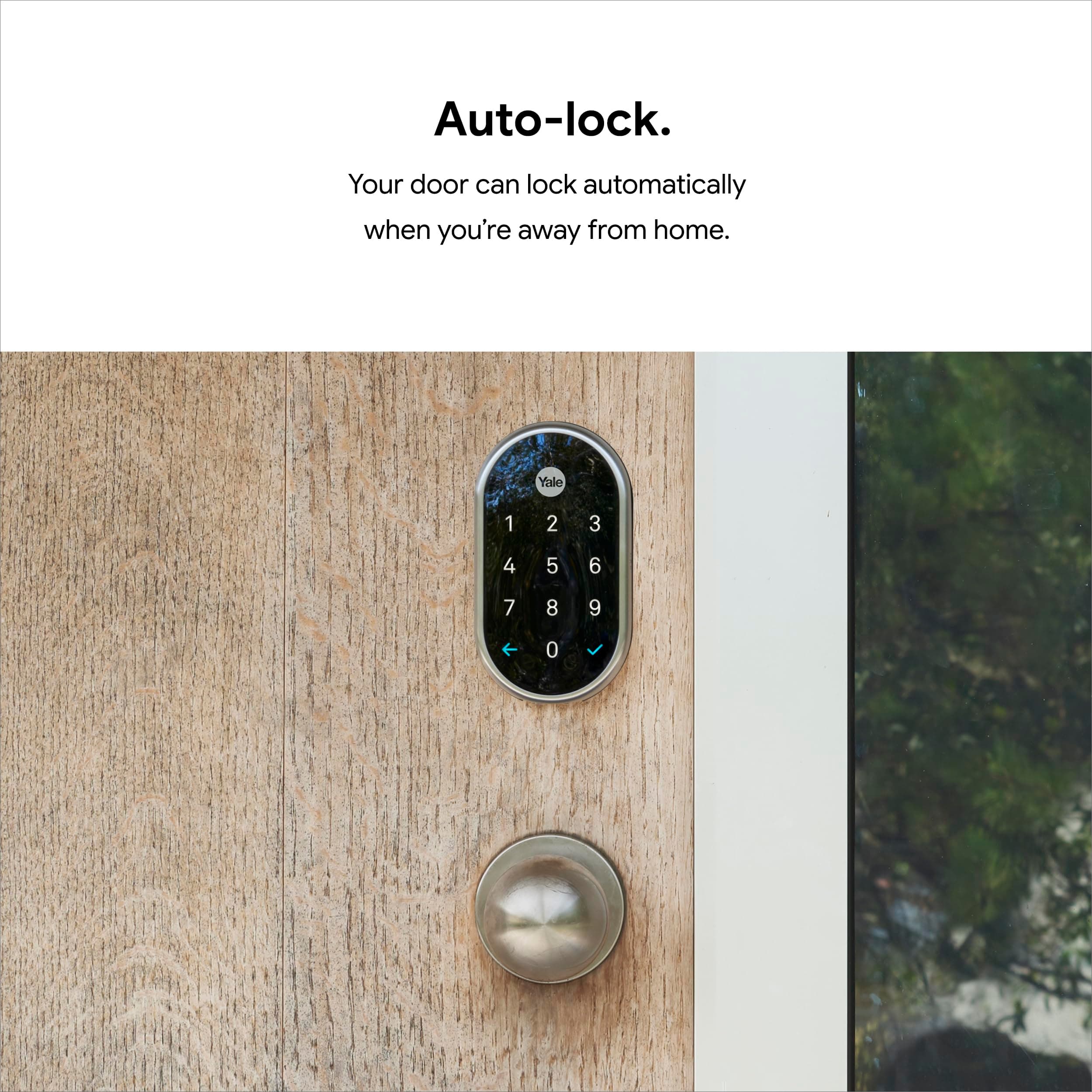 Google Nest x Yale Lock - Tamper-Proof Smart Lock for Keyless Entry - Keypad Deadbolt Lock for Front Door - Satin Nickel - Image 6