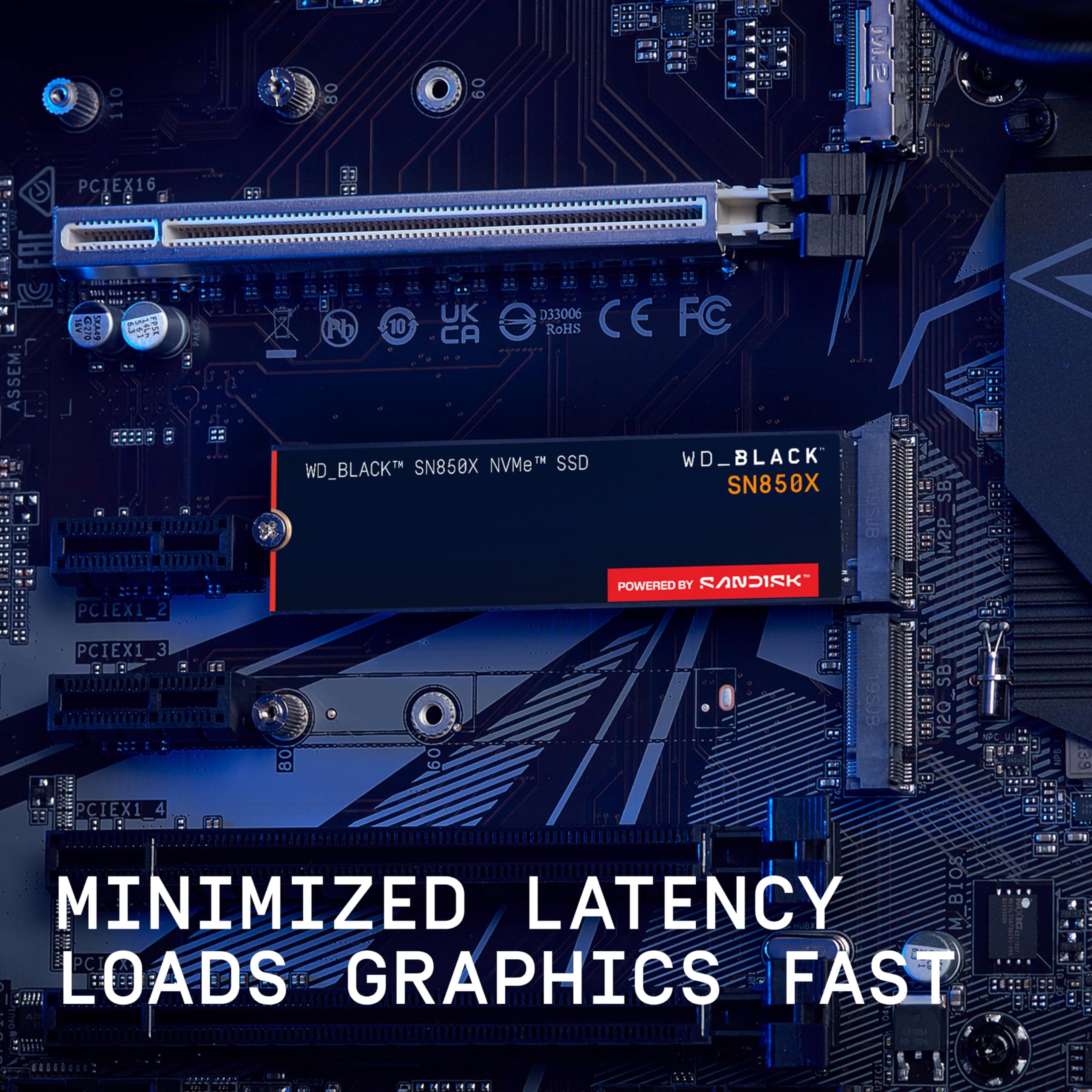 WD_BLACK SN850X 2TB NVMe SSD - M.2 2280, Up to 7,300 MB/s Read speeds, Up to 6,300 MB/s write speeds, Gaming Expansion, High Performance Internal Solid State Drive - WDS200T2X0E - Image 5