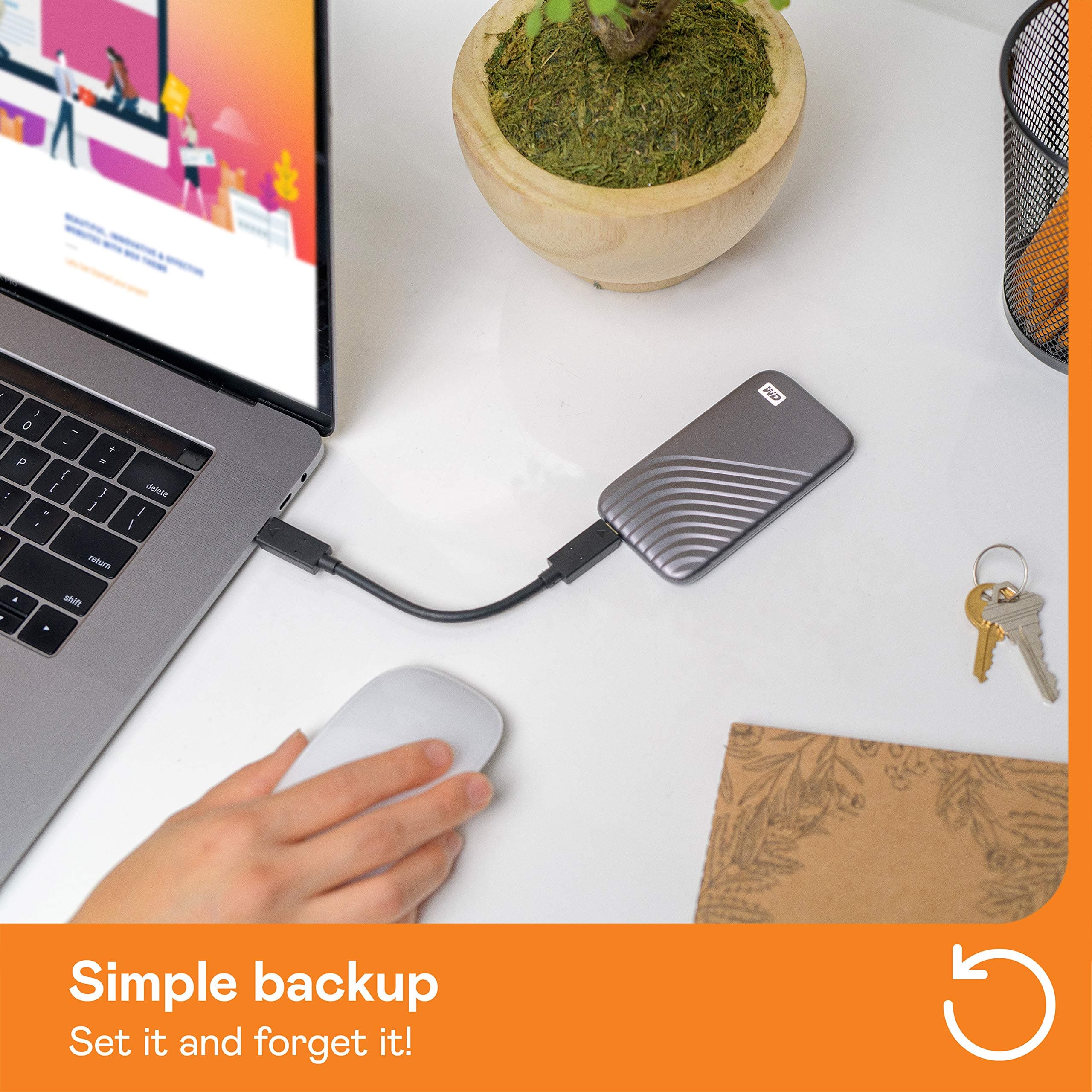 Western Digital 2TB My Passport SSD Portable External Solid State Drive, Gray, Sturdy and Blazing Fast, Password Protection with Hardware Encryption - WDBAGF0020BGY-WESN - Image 7