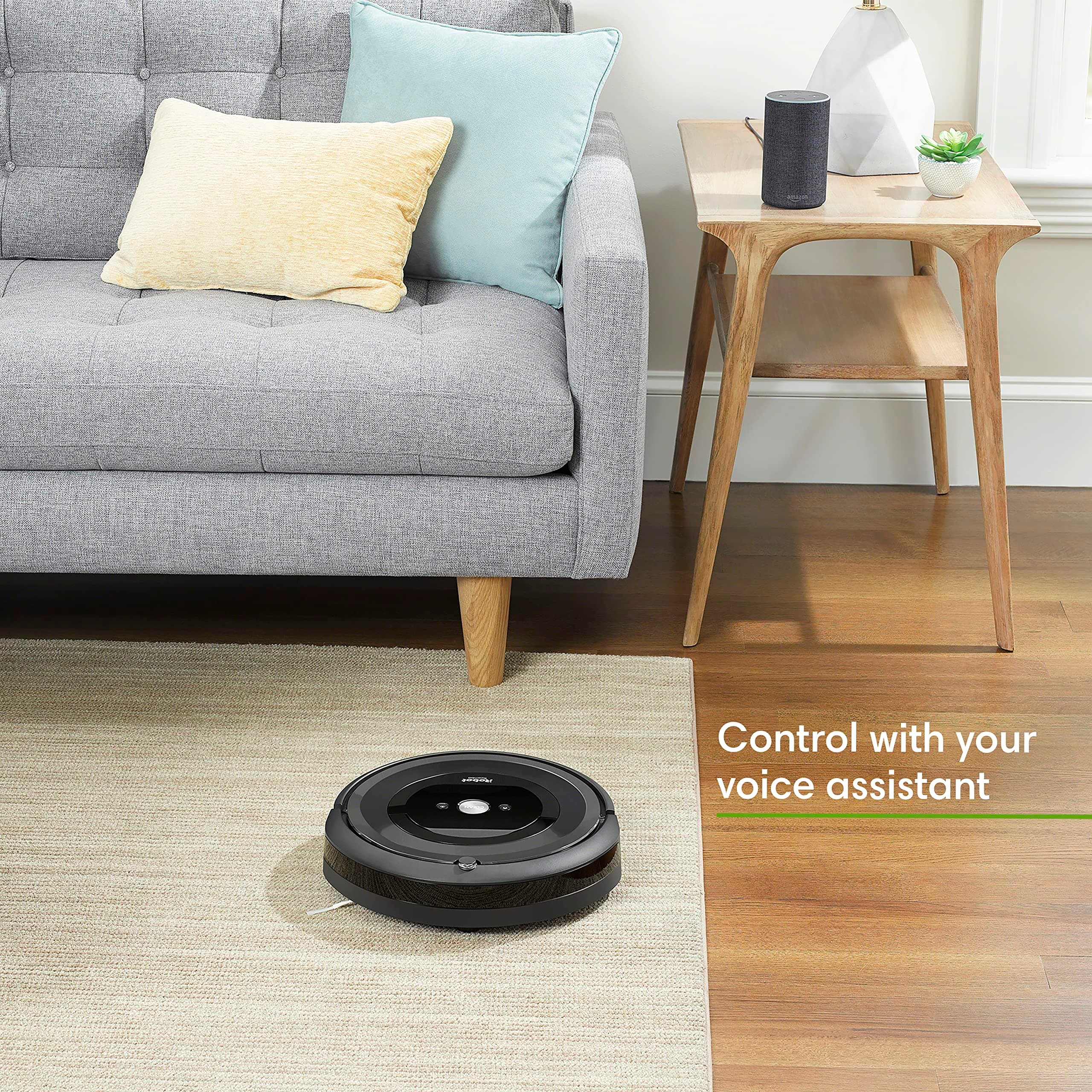 iRobot Roomba E5 (5150) Robot Vacuum - Wi-Fi Connected, Works with Alexa, Ideal for Pet Hair, Carpets, Hard, Self-Charging Robotic Vacuum, Black - Image 7
