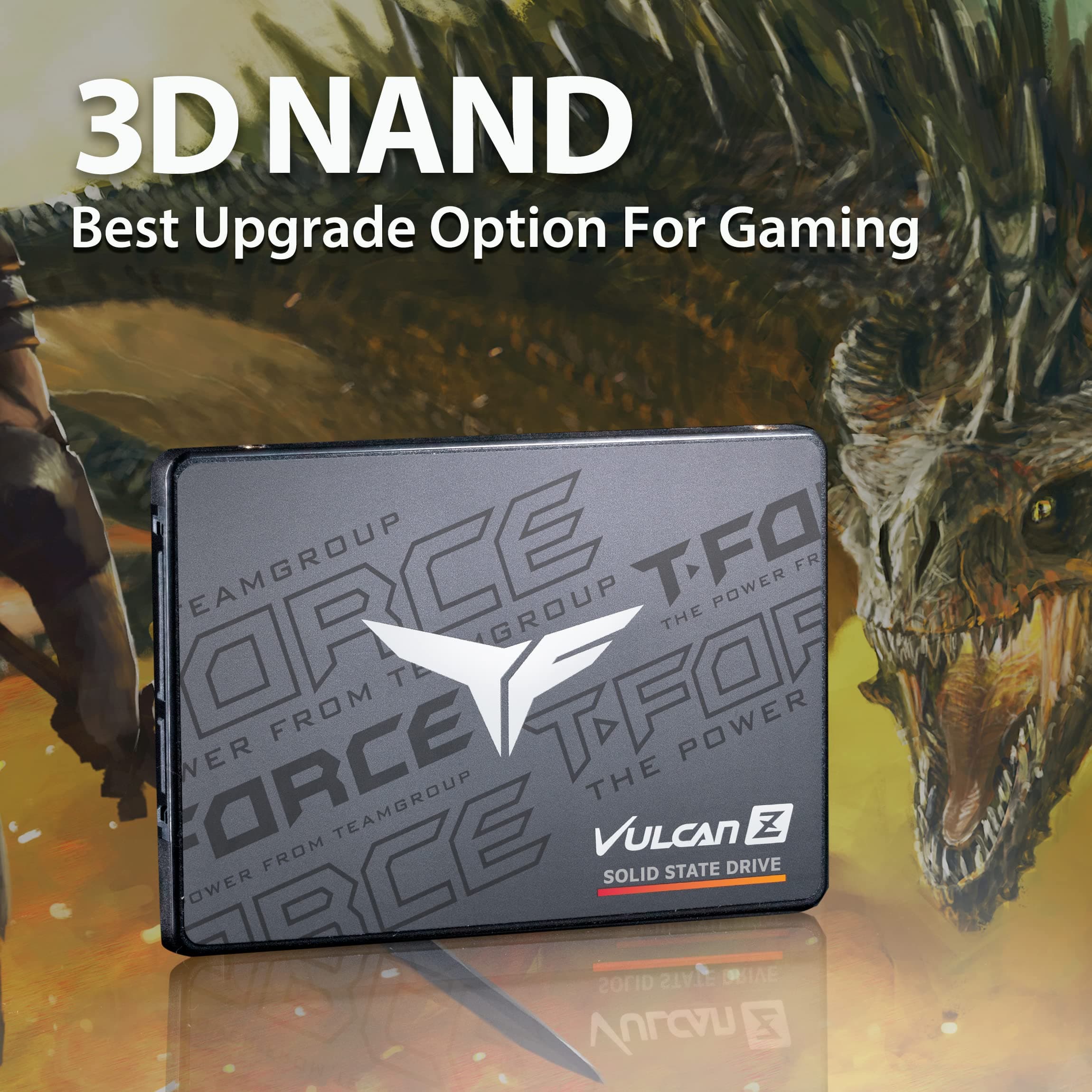 TEAMGROUP T-Force Vulcan Z 2TB SLC Cache 3D NAND TLC 2.5 Inch SATA III Internal Solid State Drive SSD (R/W Speed up to 550/500 MB/s) T253TZ002T0C101 - Image 3