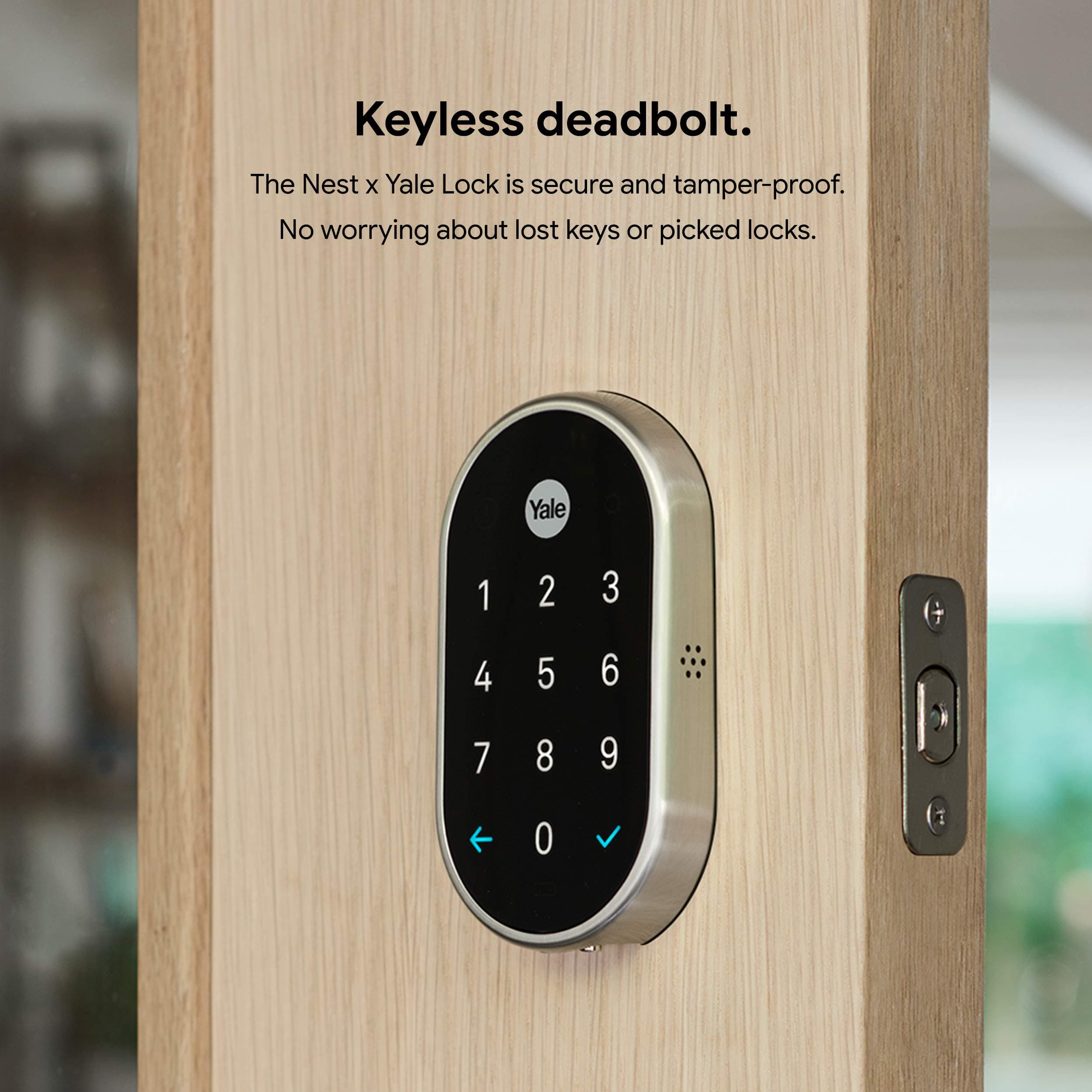 Google Nest x Yale Lock - Tamper-Proof Smart Lock for Keyless Entry - Keypad Deadbolt Lock for Front Door - Oil Rubbed Bronze - Image 2