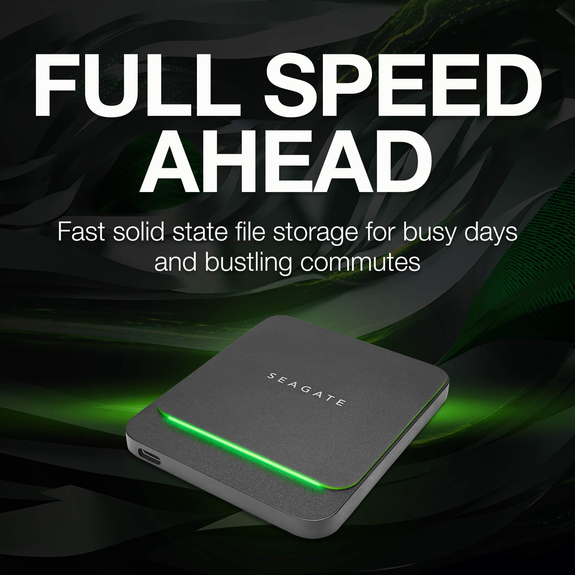 Seagate Barracuda Fast SSD 1TB External Solid State Drive Portable – USB-C USB 3.0 for PC, Mac, Xbox & PS4-3-Year Rescue Service (STJM1000400) - Image 2