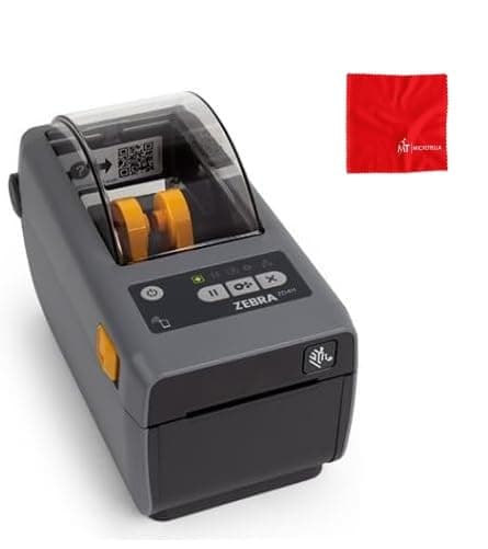 Zebra Technologies ZD411 Printer - Direct Thermal 203DPI - Modular Connectivity - BTLE5 - EZPL - with Cleaning Cloth