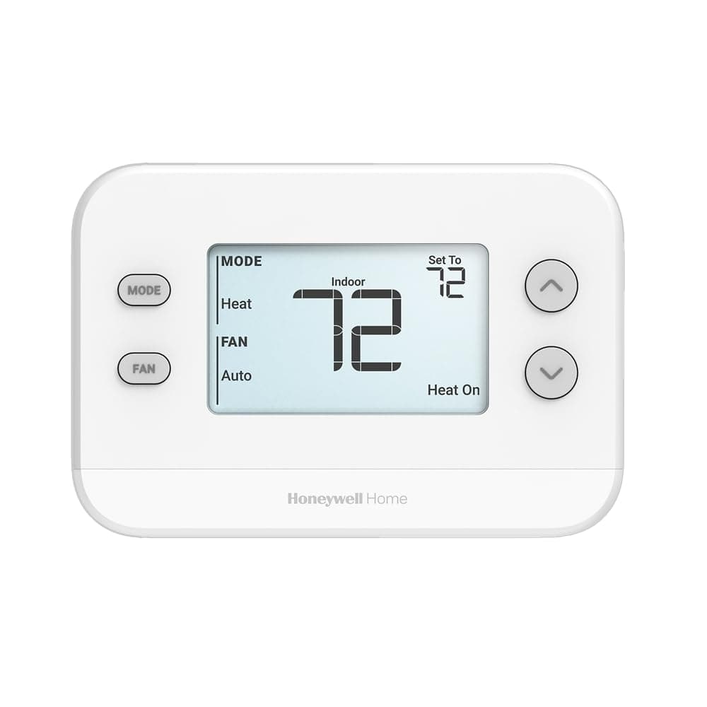 Honeywell Non-Programmable, 3H/2C Heat Pump, 2H/2C Conventional, Large Display Thermostat, TH1320U4002