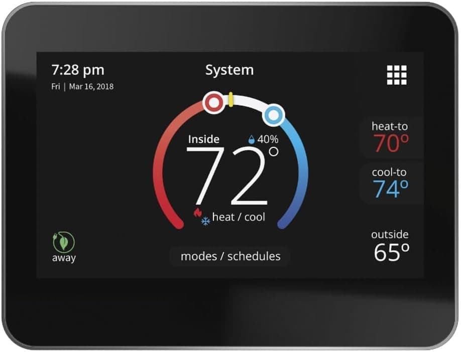 Lennox M30 Touchscreen Smart Wi-Fi Programmable Alexa-Enabled Communicating Remote Access Universal 4 STG Heat/2 Stage Cooling Thermostat, (Model. 15Z69) Easy Install