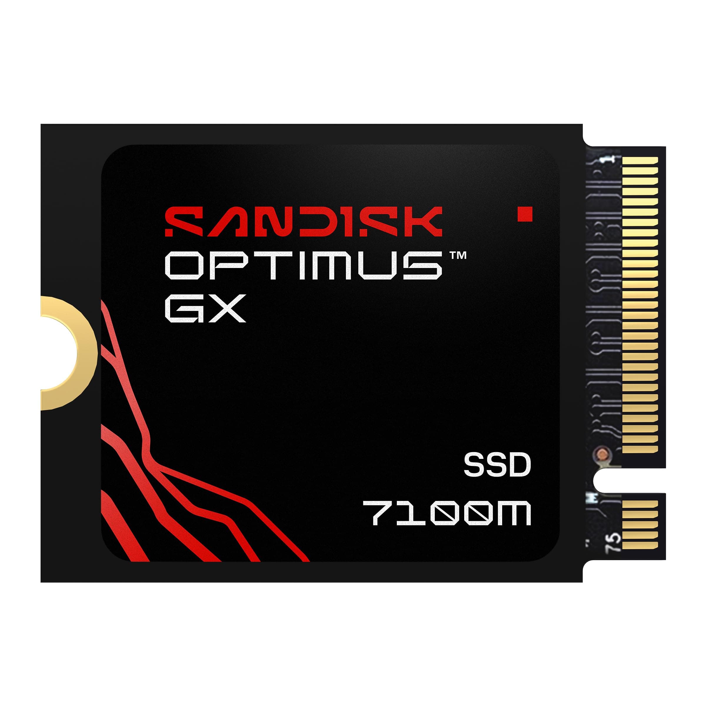 SANDISK 1TB Optimus GX 7100M NVMe SSD - PCIe Gen 4, M.2 2230, Up to 7,250MB/s Read Speed, Up to 6,900MB/s Write Speed - SDSP71100TAT