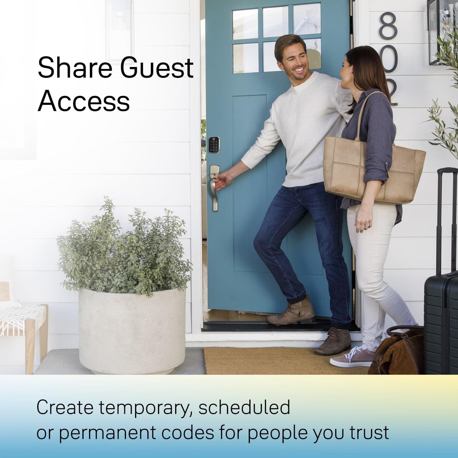 Yale Assure Lock 2 Touch Deadbolt, Black Suede Key-Free Smart Entry Door Lock with Wi-Fi Connected Touchscreen Keypad and Fingerprint Scanner for Code Entry and Remote Access, YRD450-F-WF1-BSP - Image 8