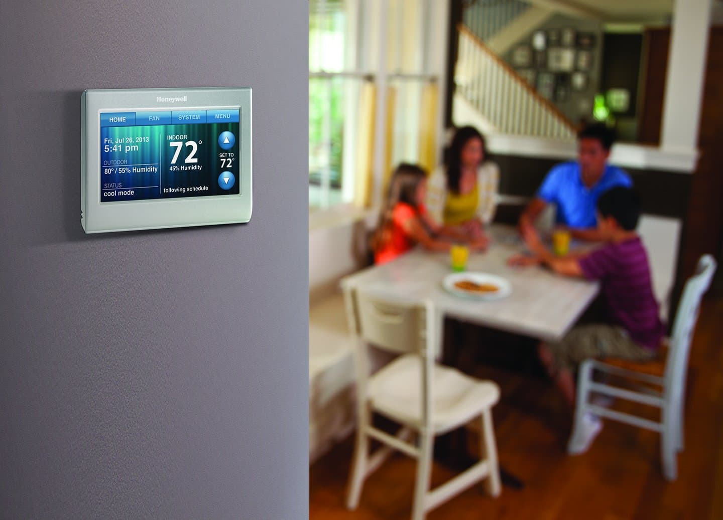 Honeywell RTH9580WF1005/W1 Smart Wi-Fi 7 Day Programmable Color Touch Thermostat, Works with Amazon Alexa - Image 2