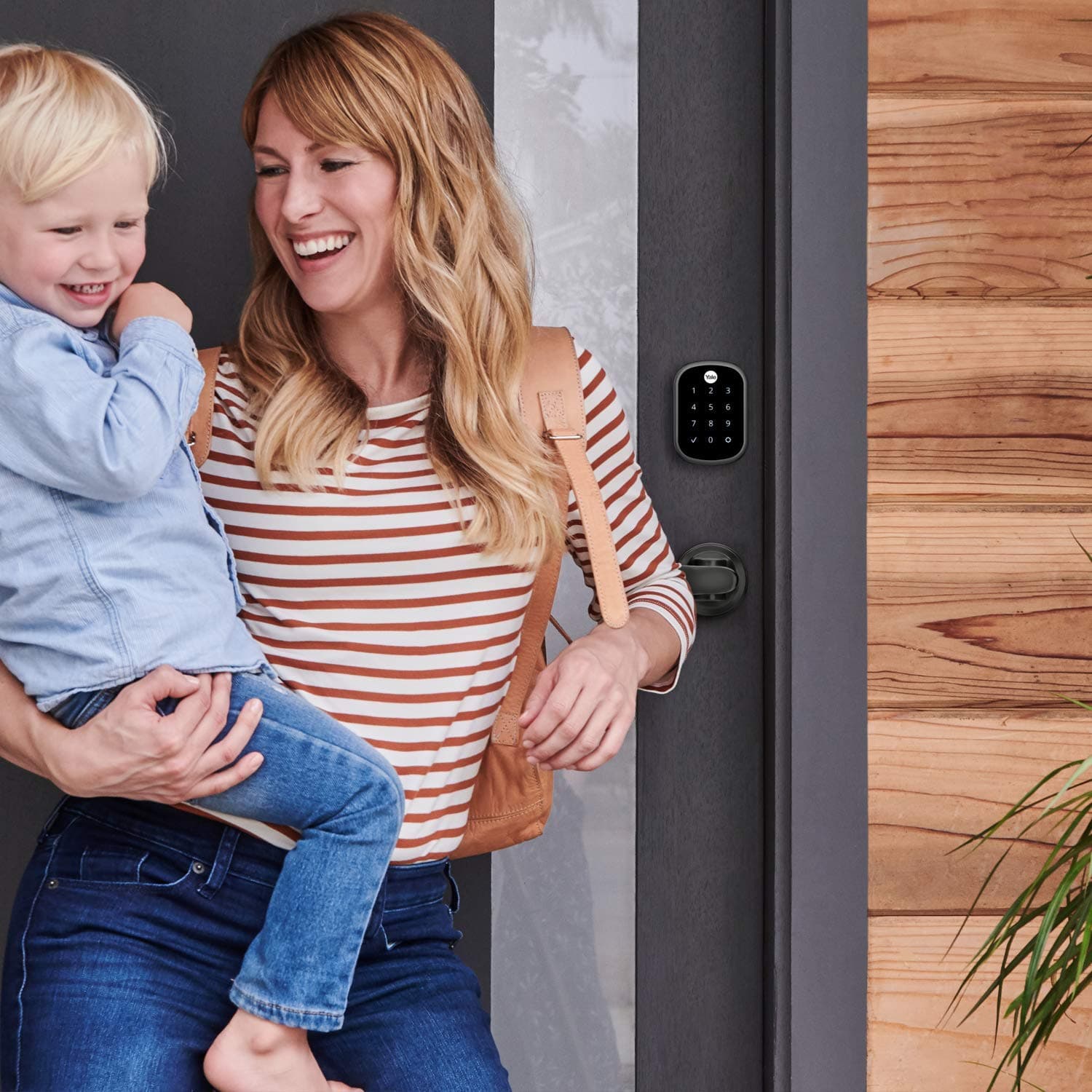 Yale Assure SL Deadbolt Smart Lock, Black Suede Keyless Entry Door Lock with Wi-Fi Connected Touchscreen for Front or Back Door, ‎YRD256-CBA-BSP - Image 2