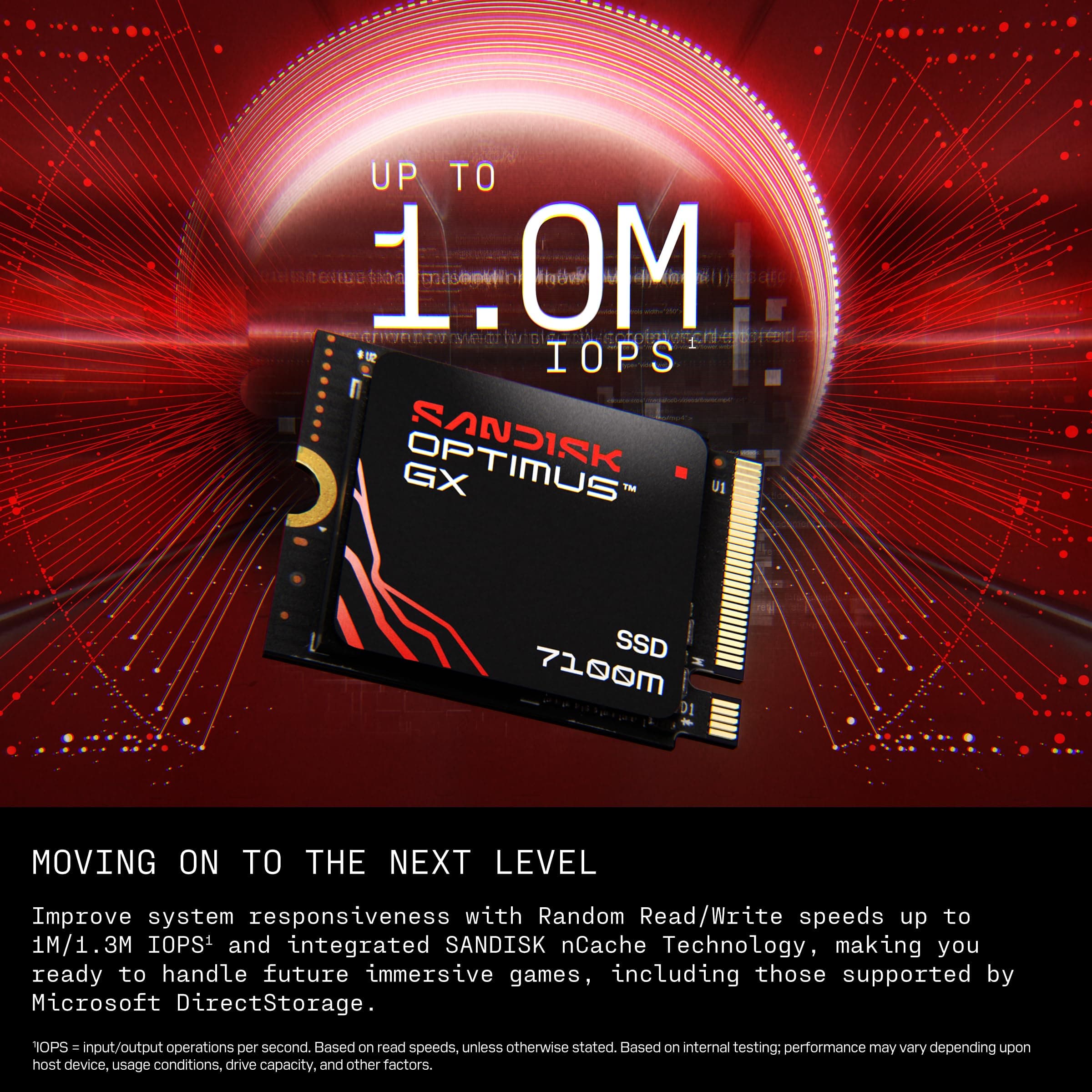SANDISK 1TB Optimus GX 7100M NVMe SSD - PCIe Gen 4, M.2 2230, Up to 7,250MB/s Read Speed, Up to 6,900MB/s Write Speed - SDSP71100TAT - Image 4