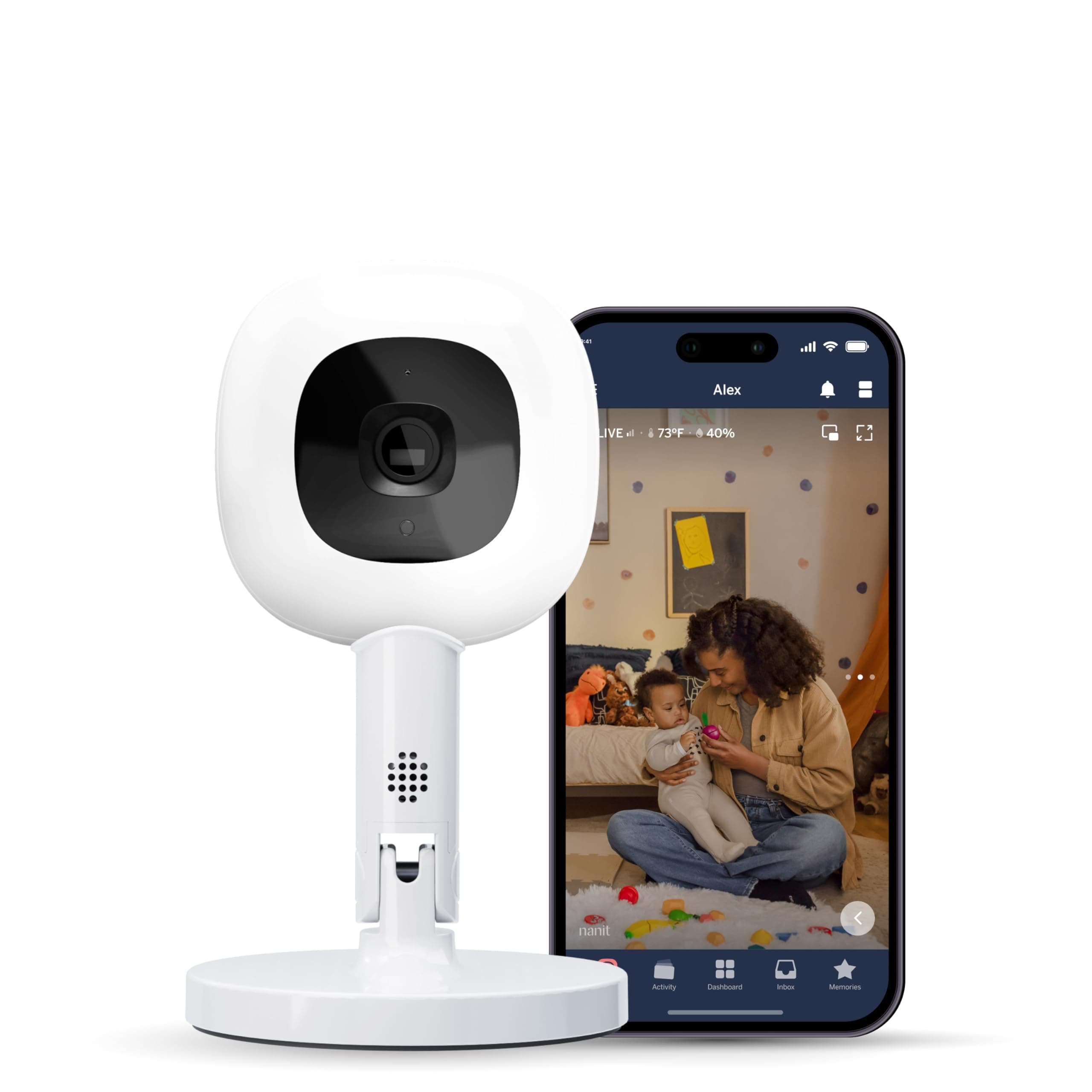 Nanit Pro Smart Baby Monitor & Flex Stand - 1080p Wi-Fi Video Camera, 2-Way Audio, Sound/Motion/Cry Notifications, Night Vision, and Breathing Band - Image 4