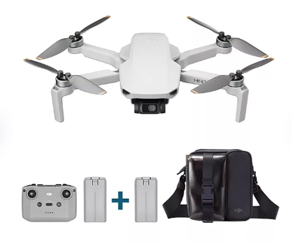 DJI Mini 2 SE Fly More, Mini Drone with Lightweight and Foldable Camera, 2.7K Video, Smart Modes, 10km Video Streaming, 31min Flight, Less than 249g, Easy to Use, Bag and Extra Battery