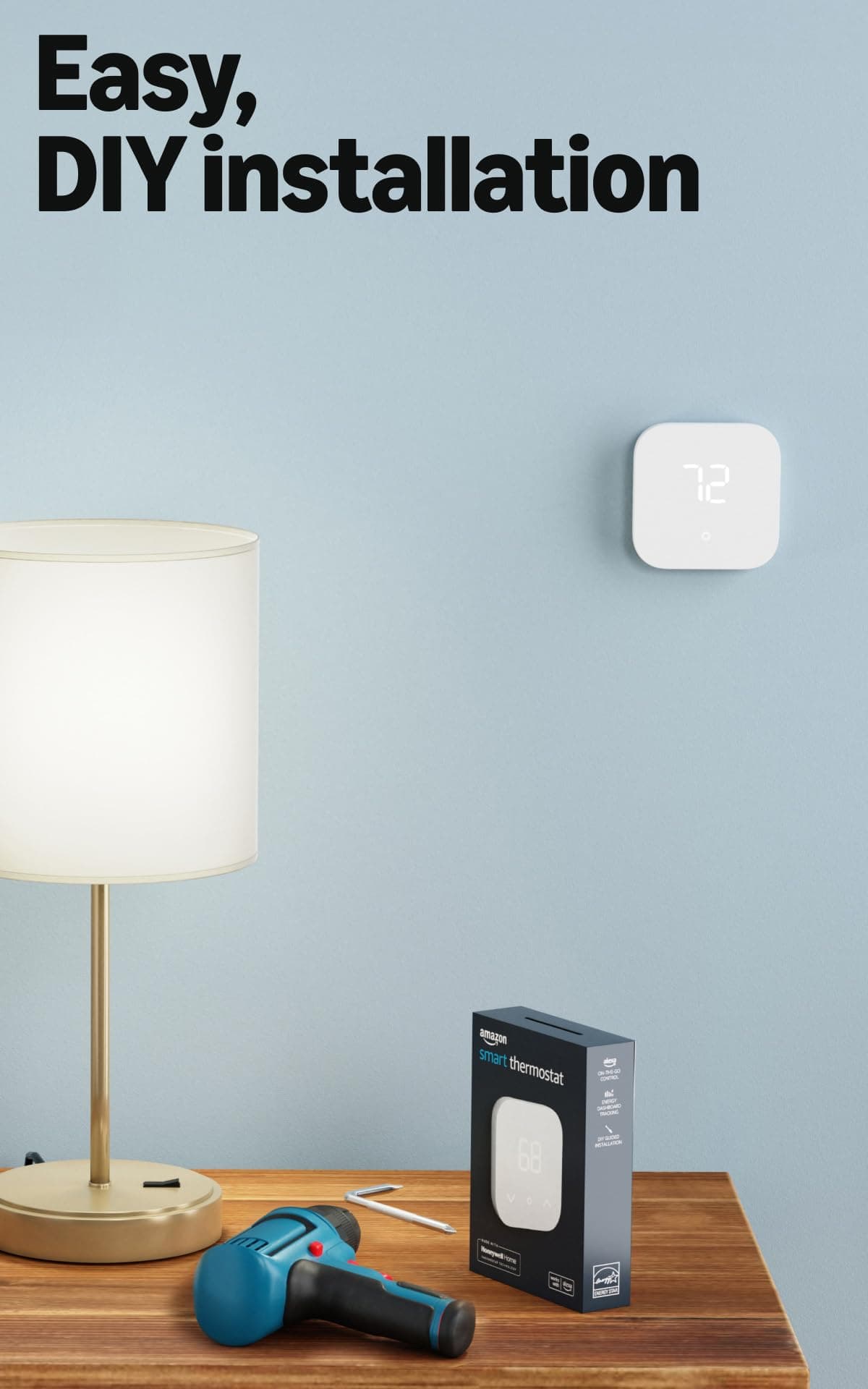 Amazon Smart Thermostat, Save money and energy, Works with Alexa and Ring, C-wire required - Image 9