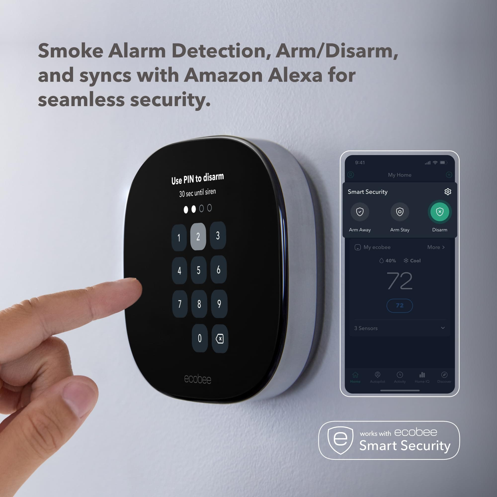 ecobee Smart Thermostat Premium - WiFi, Siri & Alexa Built-In, Smart Sensor - Image 7
