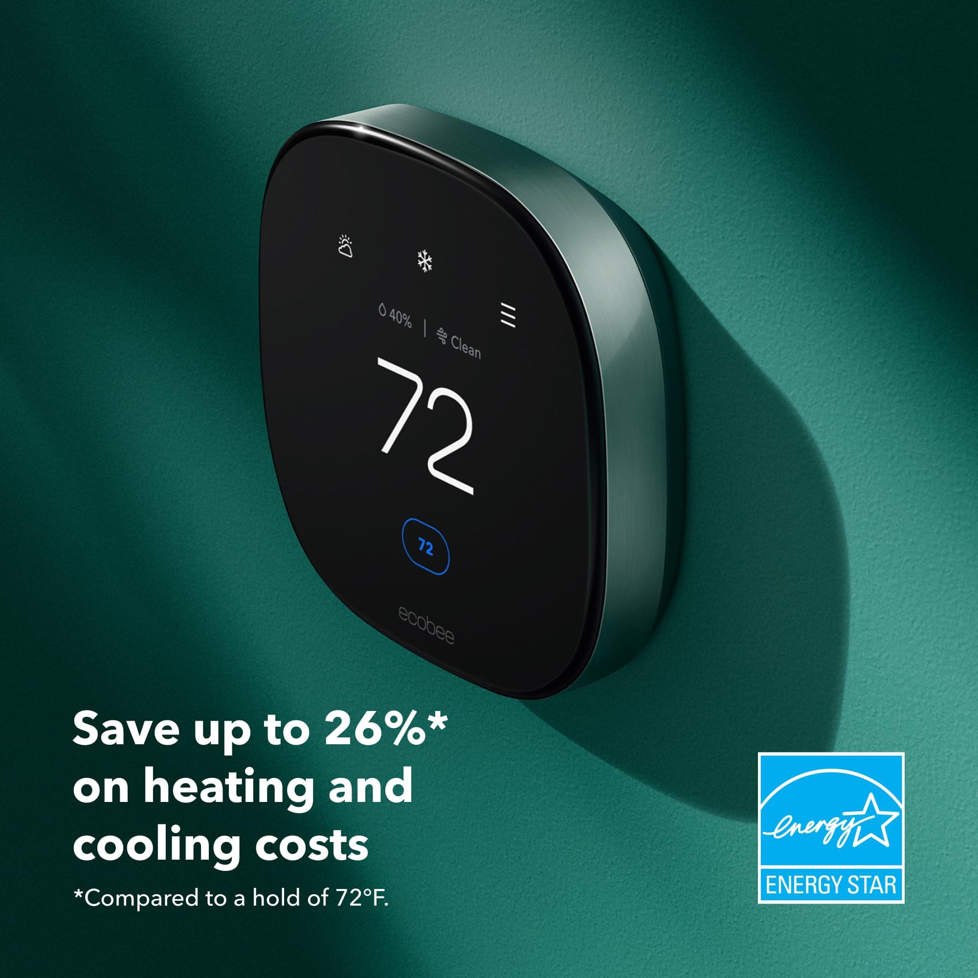 ecobee Smart Thermostat Premium - WiFi, Siri & Alexa Built-In, Smart Sensor - Image 2