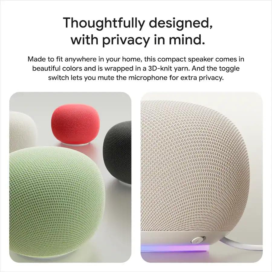 Google - Premium Audio Speaker- 360-Degree Sound (Porcelain) - Image 5