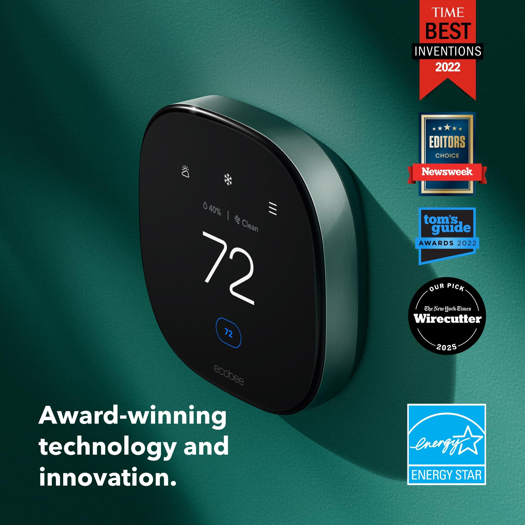 ecobee Smart Thermostat Premium - WiFi, Siri & Alexa Built-In, Smart Sensor - Image 8