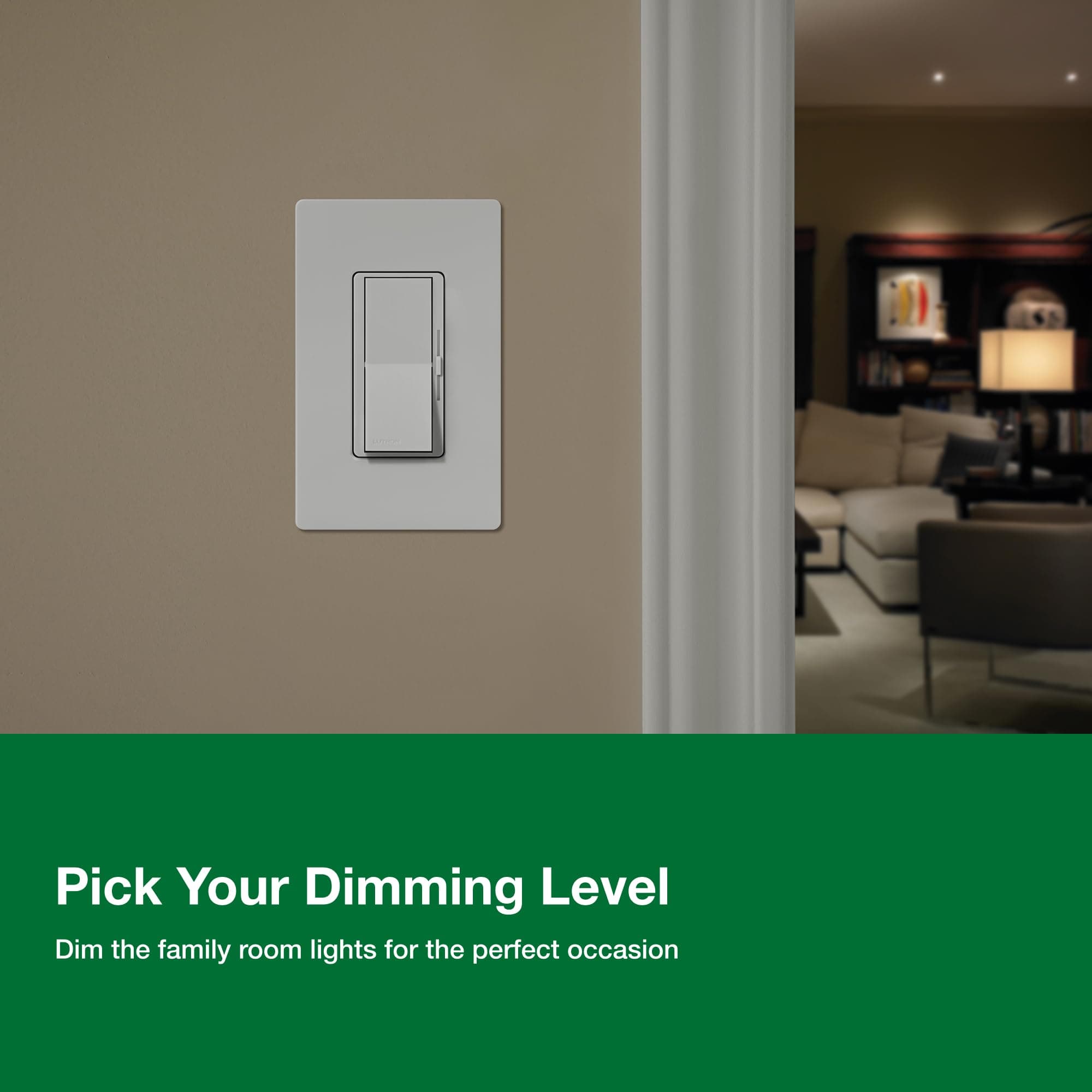 Lutron Diva LED+ Dimmer Light Switch for Dimmable LED, Halogen, and Incandescent Bulbs, 150 Watt, Single-Pole or 3-Way, DVCL-153P-WH, White - Image 4