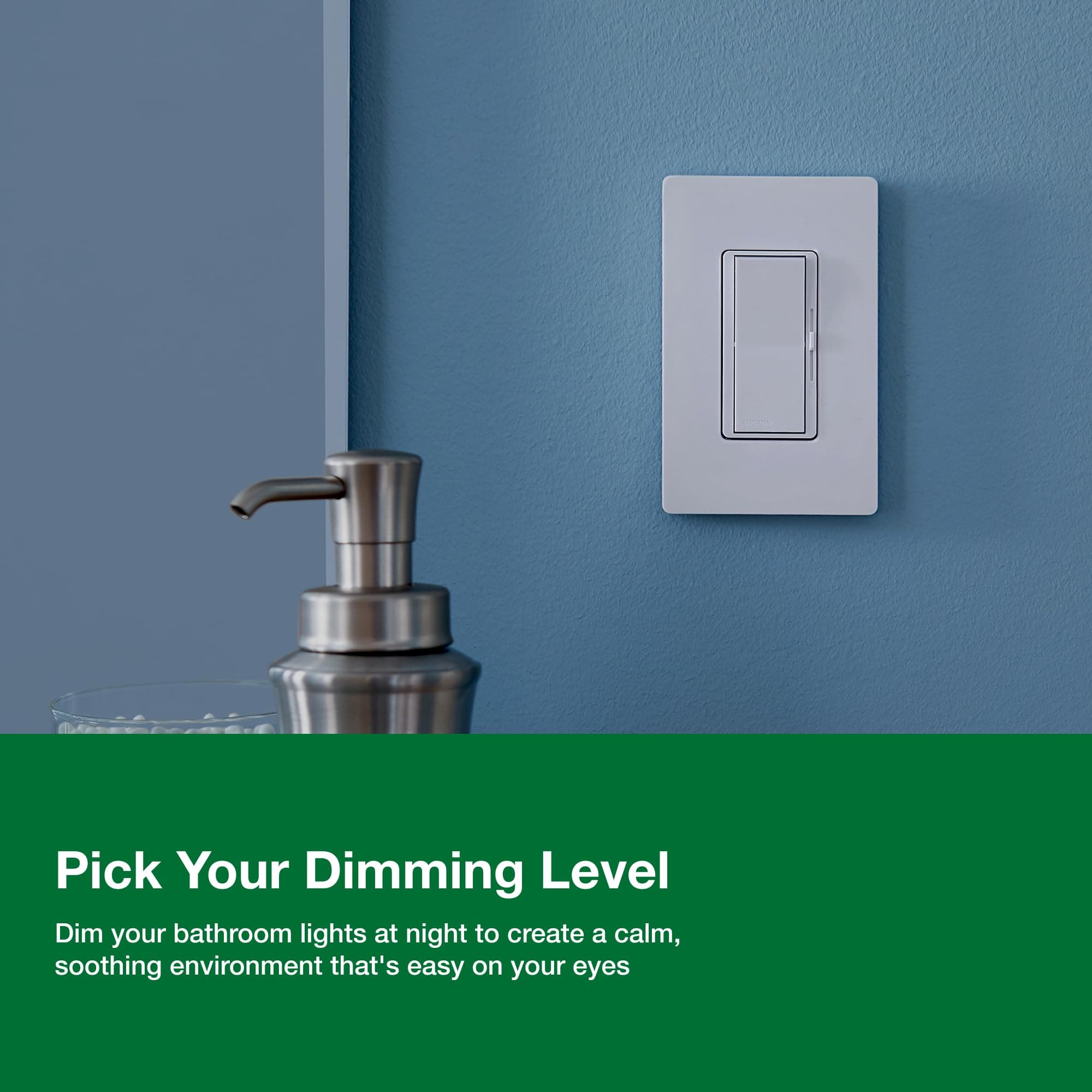 Lutron Diva LED+ Dimmer Light Switch for Dimmable LED, Halogen, and Incandescent Bulbs, 150 Watt, Single-Pole or 3-Way, DVCL-153P-WH, White - Image 3