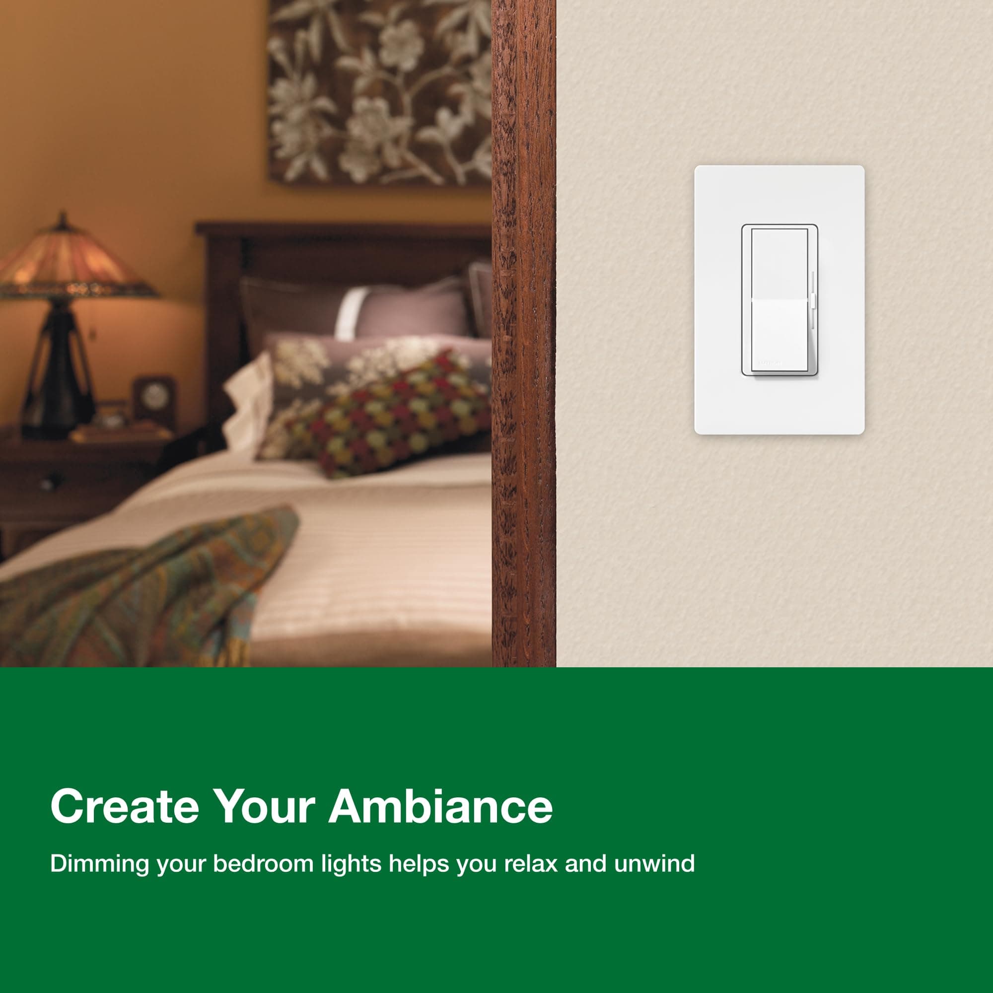 Lutron Diva LED+ Dimmer Light Switch for Dimmable LED, Halogen, and Incandescent Bulbs, 150 Watt, Single-Pole or 3-Way, DVCL-153P-WH, White - Image 5