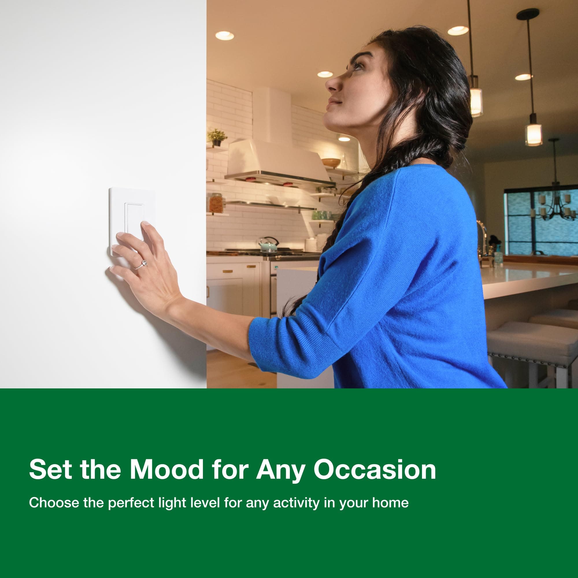 Lutron Diva LED+ Dimmer Light Switch for Dimmable LED, Halogen, and Incandescent Bulbs, 150 Watt, Single-Pole or 3-Way, DVCL-153P-WH, White - Image 2