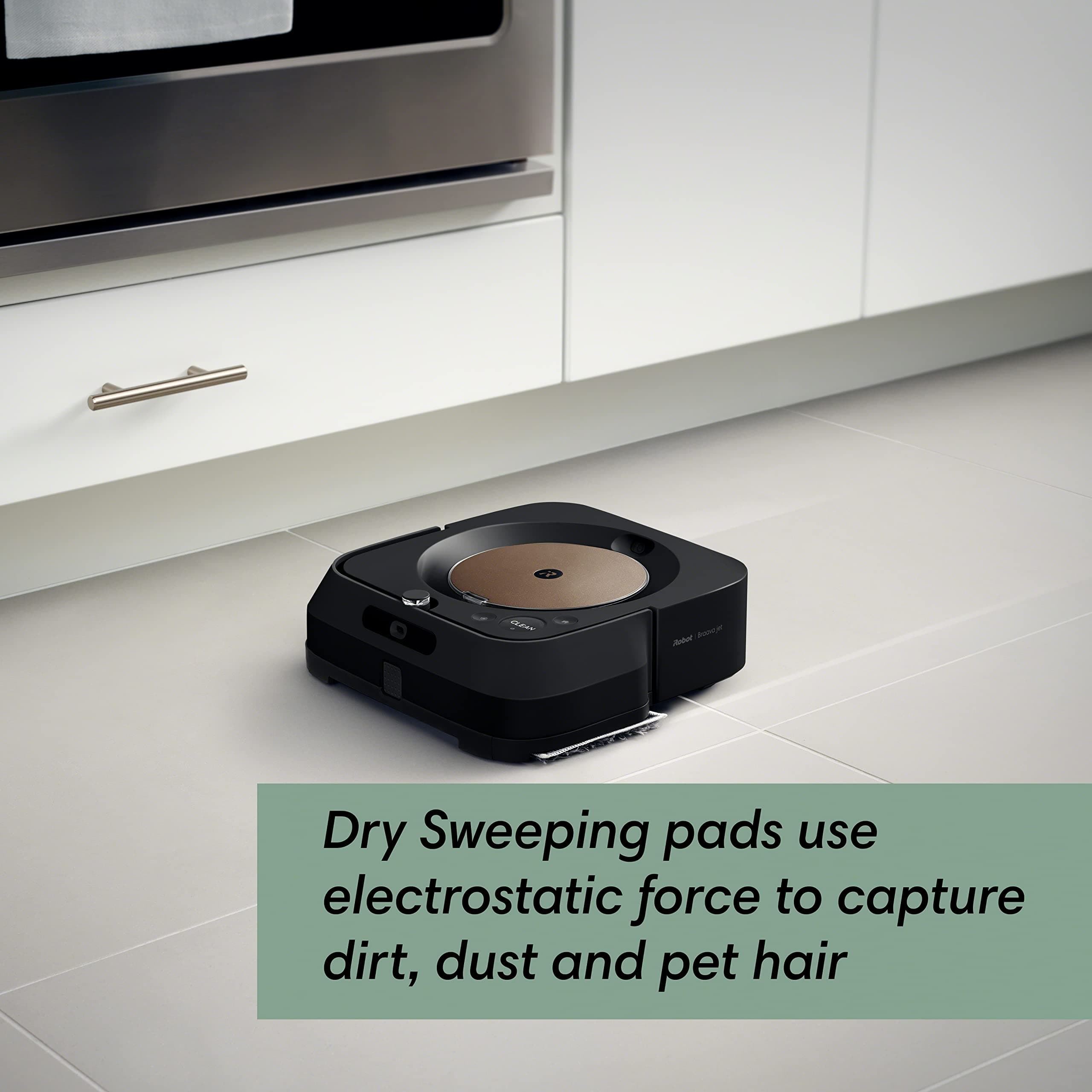 iRobot Braava Jet m6 (6012) Ultimate Robot Mop- Wi-Fi Connected, Precision Jet Spray, Smart Mapping, Works with Alexa, Ideal for Multiple Rooms, Recharges and Resumes, Black - Image 4