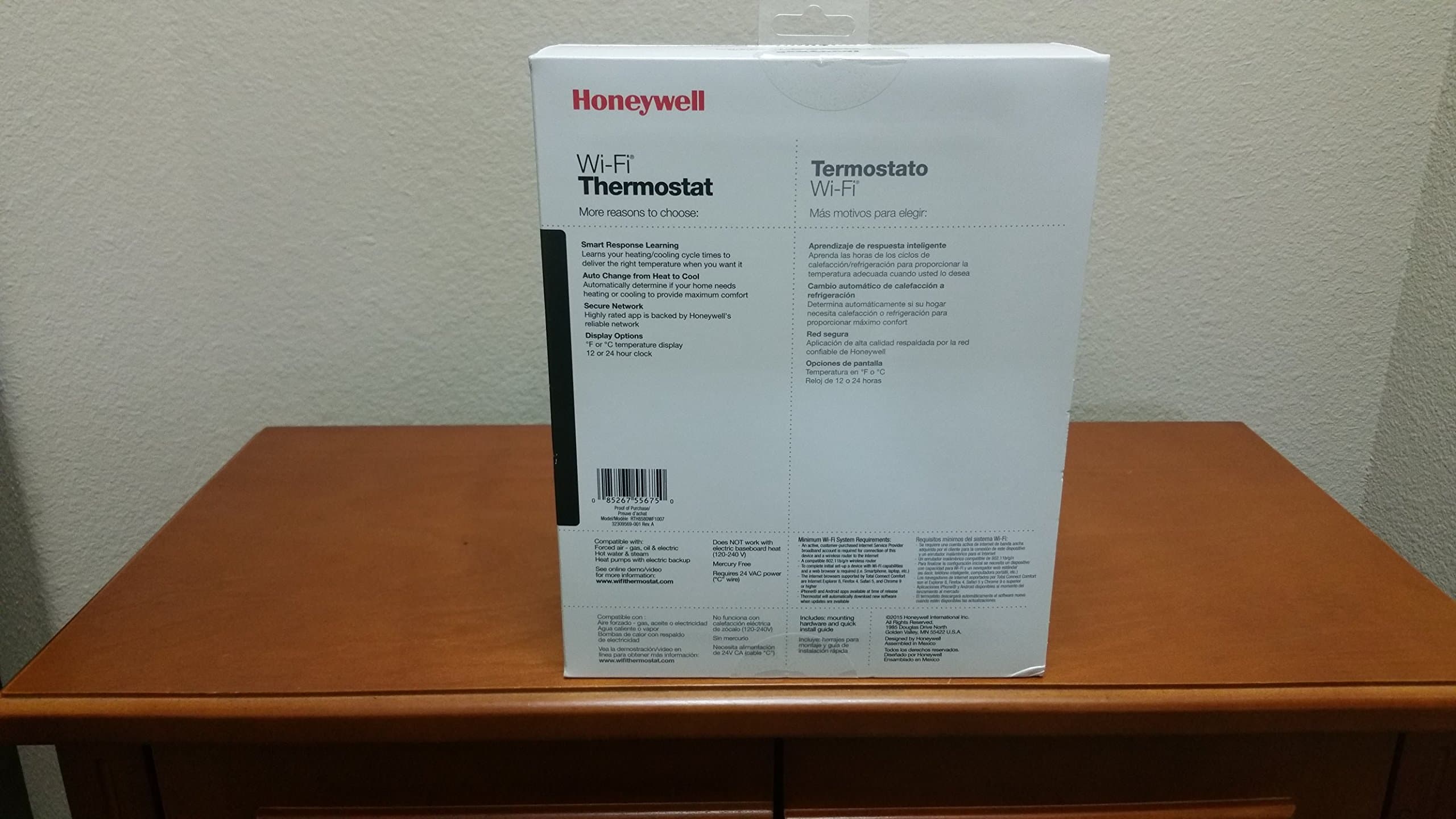 Honeywell Wi-Fi 7-Day Programmable Touchscreen Thermostat - RTH8580WF, "Requires C Wire" - Image 2